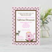 Koningin van het Oerwoud Baby shower nodigt 5 x 7  Kaart (Staand voorkant)