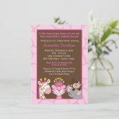 Koningin van het Oerwoud en Vrienden Baby shower Kaart (Staand voorkant)