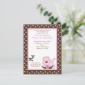 Koningin van het Oerwoud Roze tijger - uitnodiging (Staand voorkant)