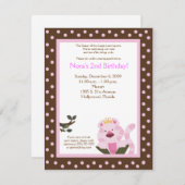 Koningin van het Oerwoud Roze tijger - uitnodiging (Voorkant / Achterkant)