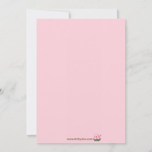 KONINGIN VAN HET OERWOUD TIGER 5x7 Baby shower Kaart (Achterkant)