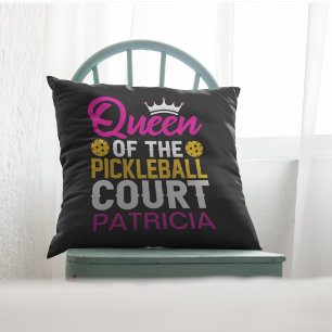 Koningin van het Pickleball Court Persoonlijke naa Kussen