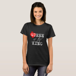 Koningin van het rode hart en een kroonzwart t-shirt