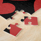 Koningin van het rode hartje Kat zwarte witte kat Legpuzzel (Zijkant)