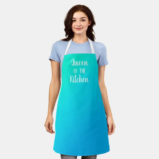 Koningin van het Schort van de Blauwgroen gradiënt (Gedragen)