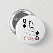 koningin van het Seizoen-bikini-meisje Thunder_Cov Ronde Button 5,7 Cm (Voorkant /achterkant)