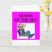 koningin van het skydiving van hemelduiker kaart (Gele Bloem)