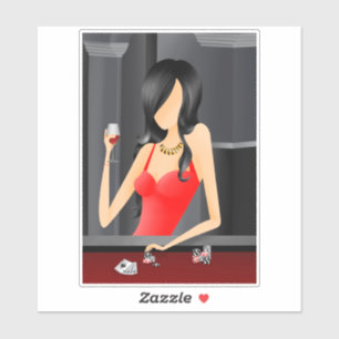 Koningin van het Spel - Las Vegas Casino Sticker