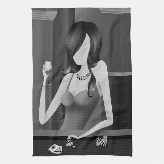 Koningin van het Spel - Las Vegas Casino Theedoek (Verticaal)