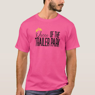 Koningin van het Trailer Park Redhals White Trash T-shirt