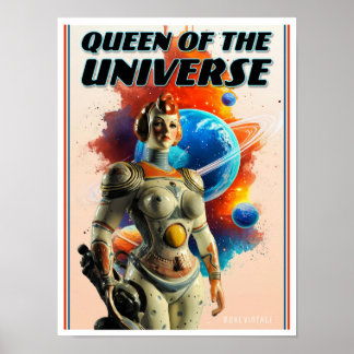 KONINGIN VAN HET UNIVERSE SCI-FI PRINT