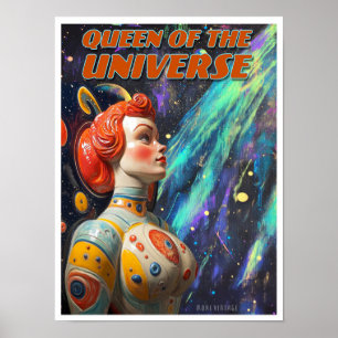KONINGIN VAN HET UNIVERSE SCIENCEFICTIONPRINT POSTER