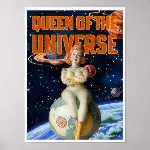 KONINGIN VAN HET UNIVERSEEL SCI-FI PRINT