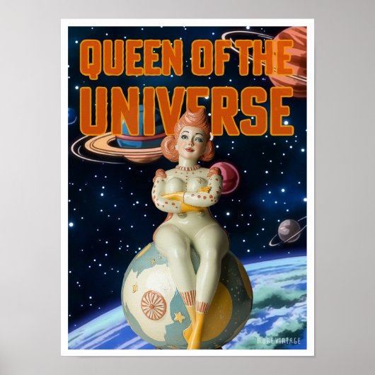 KONINGIN VAN HET UNIVERSEEL SCI-FI PRINT (Voorkant)