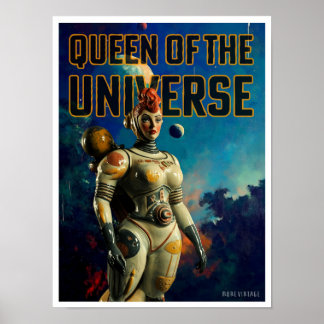 KONINGIN VAN HET UNIVERSEEL SCI-FI PRINT