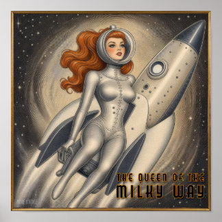 KONINGIN VAN HET UNIVERSUM SCI-FI PRINT