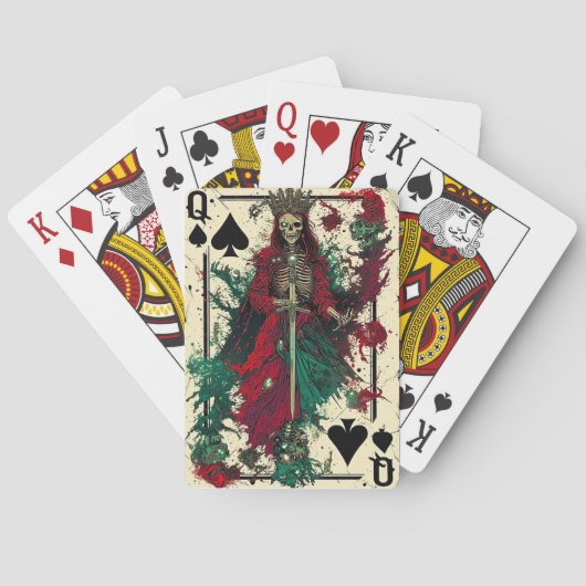 Koningin van het Vervloekte Dek Pokerkaarten (Achterkant)