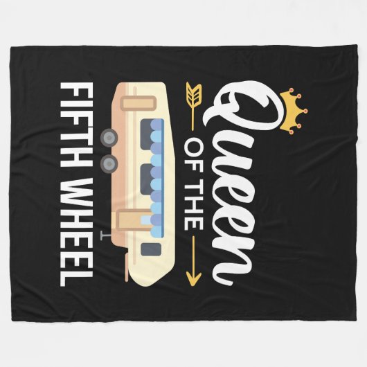 Koningin van het vijfde wiel I Fleece Deken (Voorkant (Horizontaal))