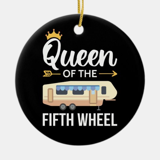 Koningin van het vijfde wiel I Keramisch Ornament (Voorkant)