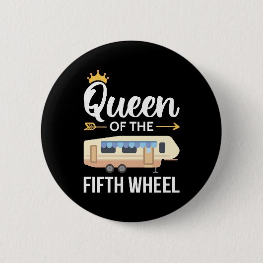 Koningin van het vijfde wiel I Ronde Button 5,7 Cm (Voorkant)
