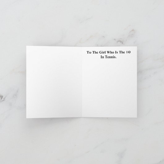 Koningin van het Vrouw Tennis Player Card Kaart (Binnen)