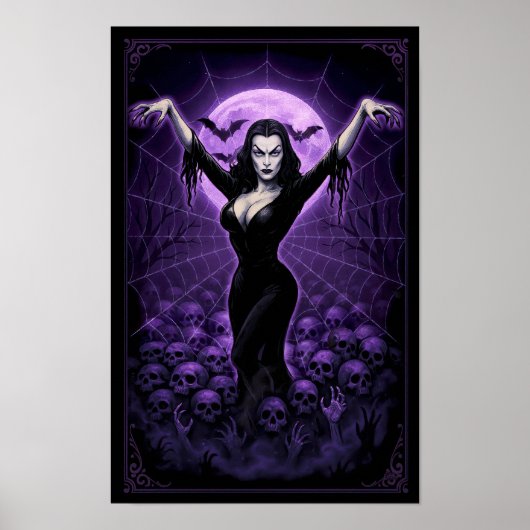 Koningin van het Web – Gotische Vampierposter Poster (Voorkant)