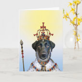 Koningin van het Wenskaart van Harten Kaart (Gele Bloem)