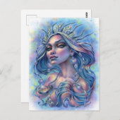 Koningin van het Zeven Zee Briefkaart (Voorkant / Achterkant)