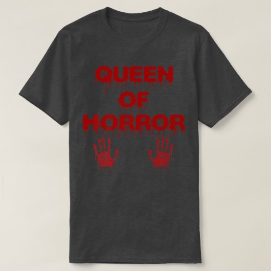 Koningin van Horror Halloween T-shirt (Design voorkant)