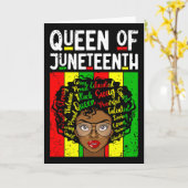 Koningin Van Juneteenth Black History Month Melani Kaart (Gele Bloem)