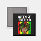 Koningin van Juneteenth Black History Month Melani Magneet (Voorkant / Achterkant)