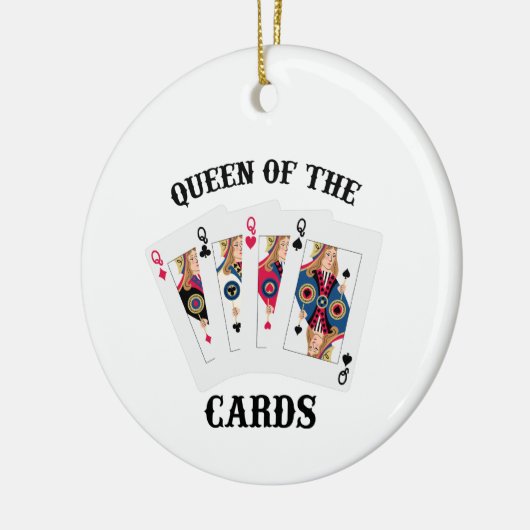 Koningin van Kaart Keramisch Ornament (Links)