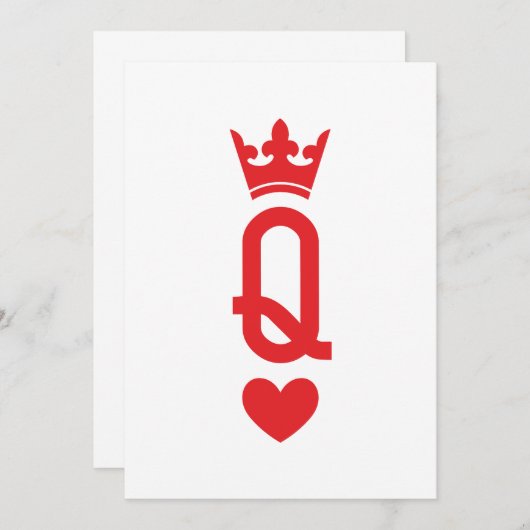 Koningin van kaarten (Voorkant / Achterkant)