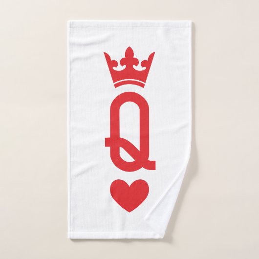 Koningin van kaarten bad handdoek (Handdoek)