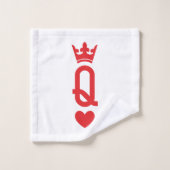 Koningin van kaarten bad handdoek (Wasdoekje)