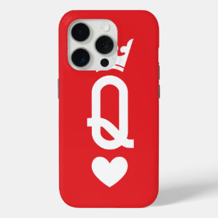 Koningin van kaarten iPhone 15 pro case