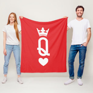 Koningin van kaarten fleece deken