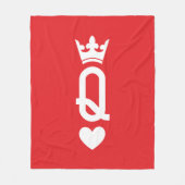 Koningin van kaarten fleece deken (Voorkant)