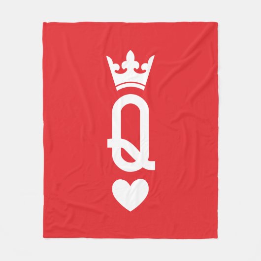 Koningin van kaarten fleece deken (Voorkant)