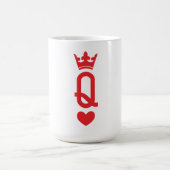 Koningin van kaarten koffiemok (Center)