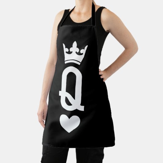 Koningin van kaarten schort (Insitu)