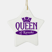 Koningin van Karaoke Keramisch Ornament (Rechts)