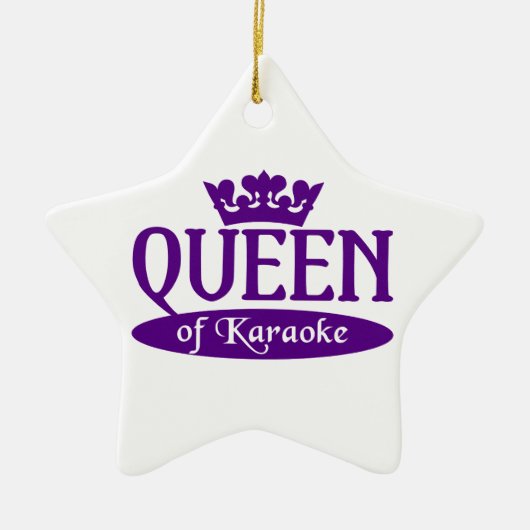 Koningin van Karaoke Keramisch Ornament (Voorkant)