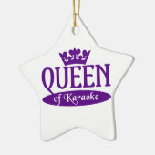 Koningin van Karaoke Keramisch Ornament (Links)