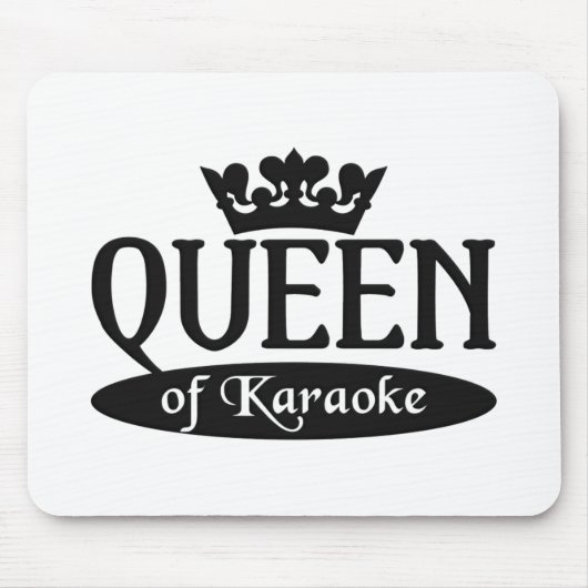 Koningin van Karaoke mousepad Muismat (Voorkant)