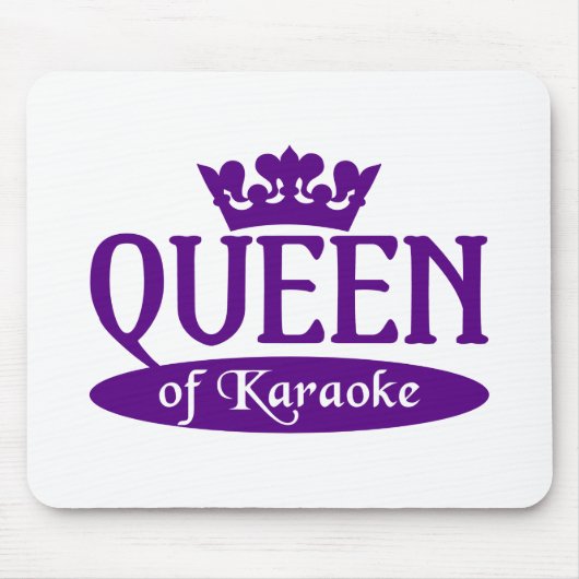 Koningin van Karaoke mousepad Muismat (Voorkant)