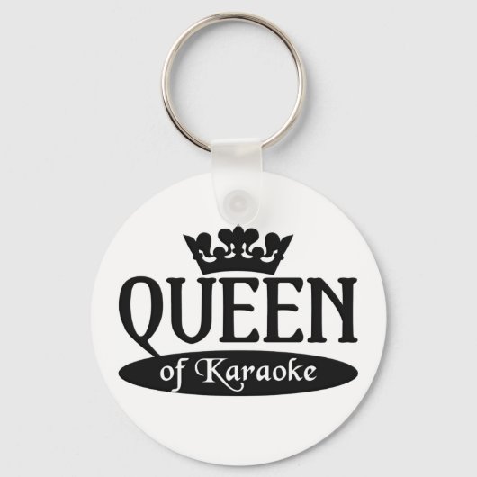 Koningin van Karaoke sleutelhanger (Voorkant)