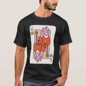 Koningin van kattenpoker Kaart T-shirt (Voorkant)
