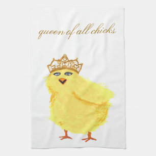 koningin van keukenhanddoek voor alle kuikens