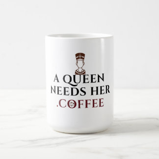Koningin van koffie Egyptische koningin Koffielief Koffiemok